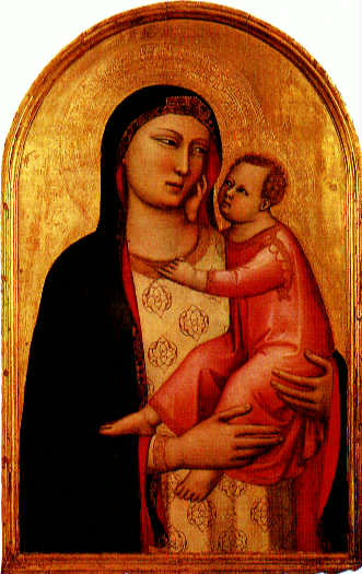 Madonna and Child 1335  by Bernardo Daddi ca 1290-1350 Vatican Museum Rome
